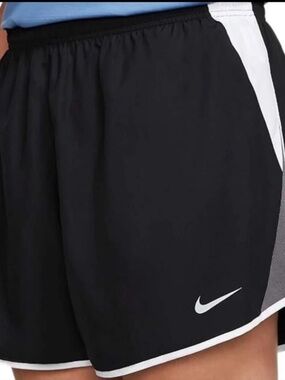 Nike Tempo Black Women's Athletic Shorts with White Trim